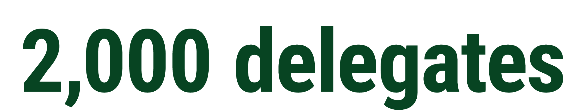 2,000 delegates