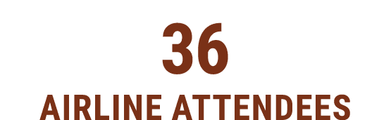 36 airline attendees