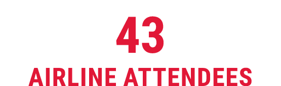 43 airline attendees